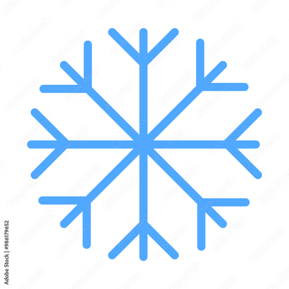 Vector illustration of a blue Christmas snowflake Vector illustration of a blue Christmas snowflake