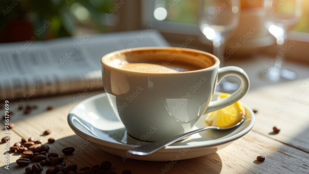 Generative AI, a cup of coffee with a heart shaped pattern on it and a spoon on a saucer next to a cup of coffee, morning, a stock photo, art photography
Generative AI, a cup of coffee with a heart shaped pattern on it and a spoon on a saucer next to a cup of coffee, morning, a stock photo, art photography