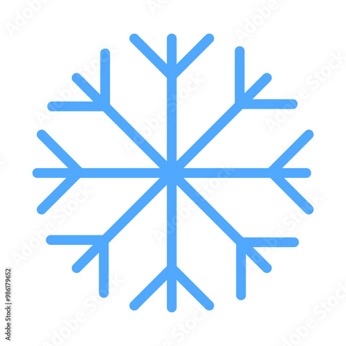 Vector illustration of a blue Christmas snowflake