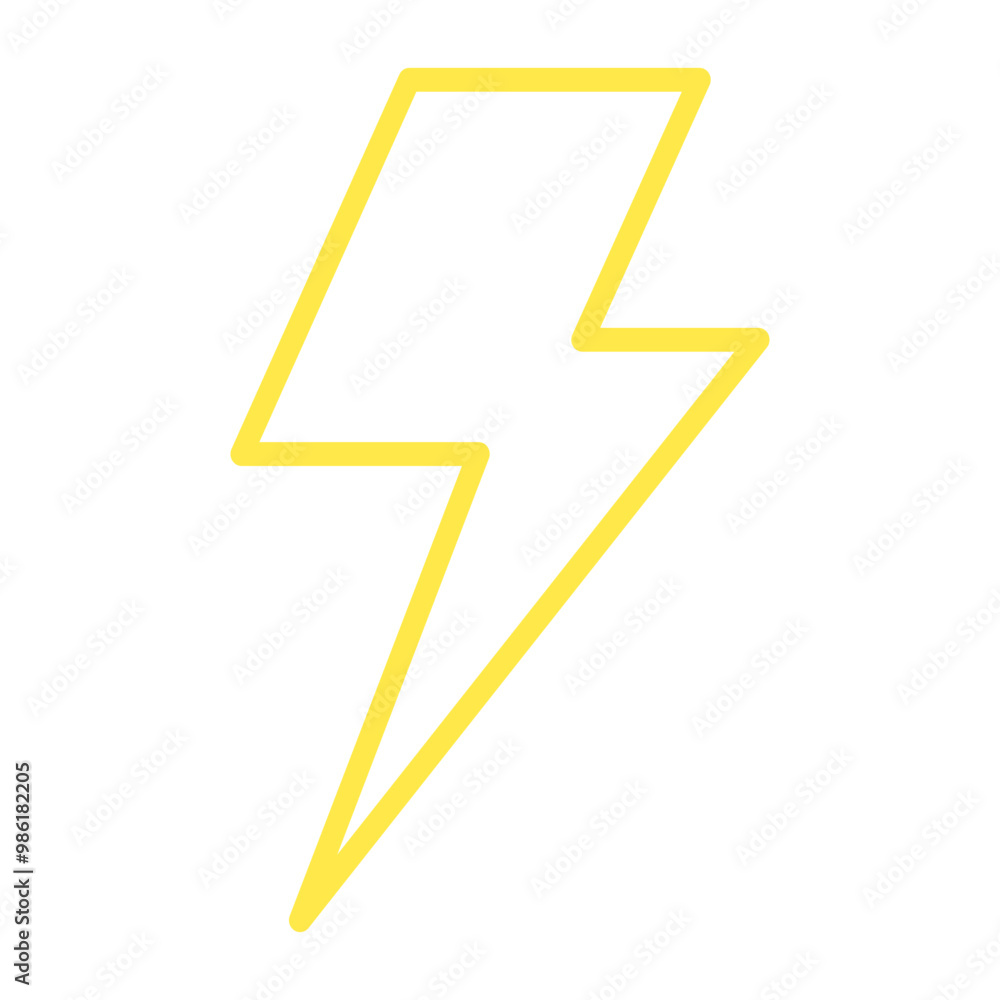 Vector illustration of yellow lightning Vector illustration of yellow lightning