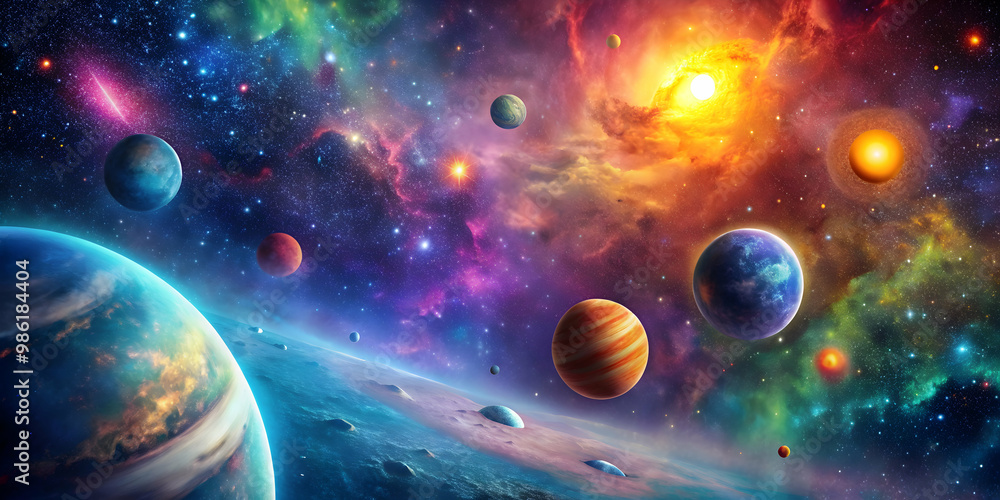 Spacescape featuring vibrant colors and cosmic elements, space, galaxy, stars, abstract, futuristic, backdrop, digital art Spacescape featuring vibrant colors and cosmic elements, space, galaxy, stars, abstract, futuristic, backdrop, digital art