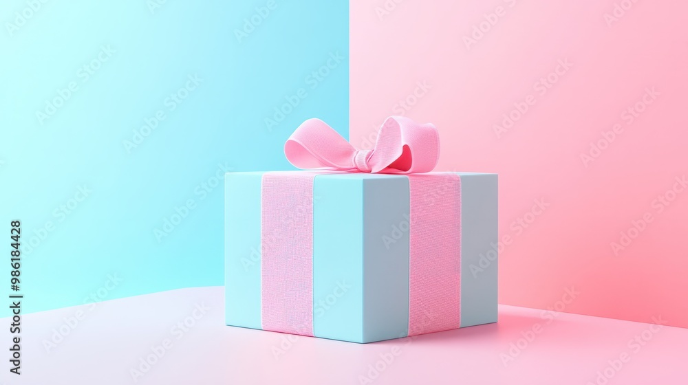 gift box in pastel pastel colors background, generative IA transparent background gift box in pastel pastel colors background, generative IA transparent background