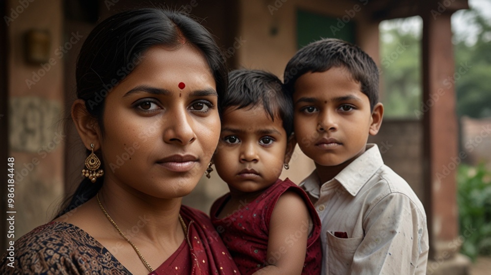 Indian woman with children
Indian woman with children