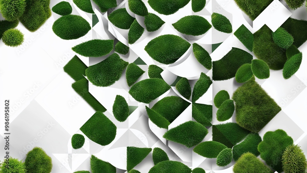 Mint moss textures geometric flow seamless plain white background design Mint moss textures geometric flow seamless plain white background design