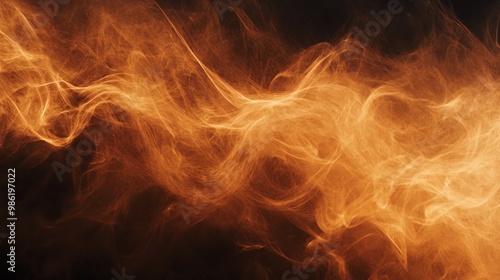 Vivid and dynamic orange flames showcasing the beauty and intensity of fire in an abstract style.