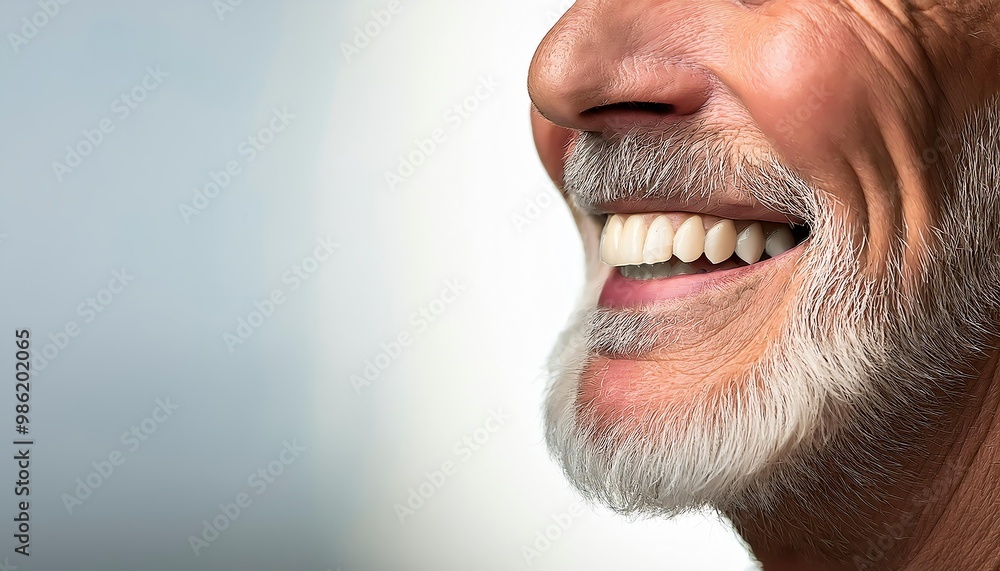 Obraz premium Photos with toothpaste smile, beautiful white teeth, poster for dentists or oral hygiene articles, senior, children, man, woman