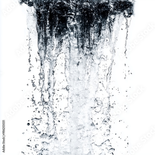 water splash isolated on white