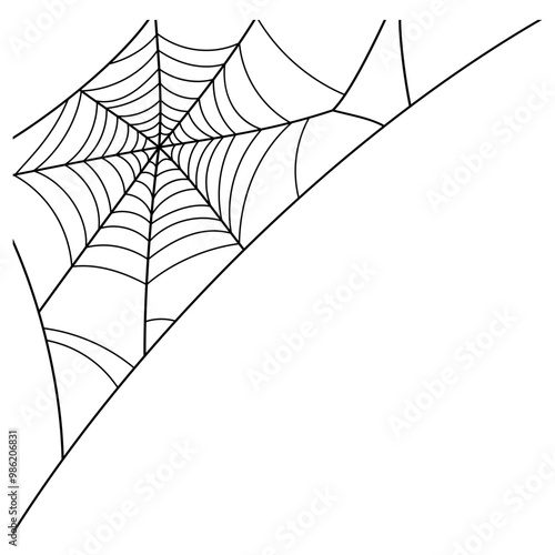 spider web at the corner illustration