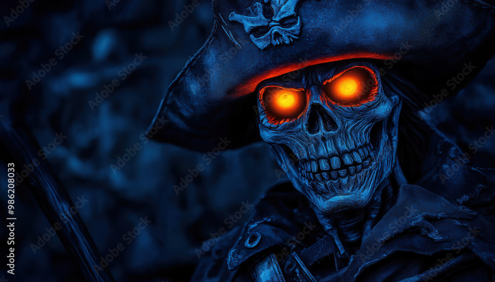 A spooky ghost pirate costume with tattered clothing, a weathered hat, and glowing ghostly eyes, in soft watercolor A spooky ghost pirate costume with tattered clothing, a weathered hat, and glowing ghostly eyes, in soft watercolor