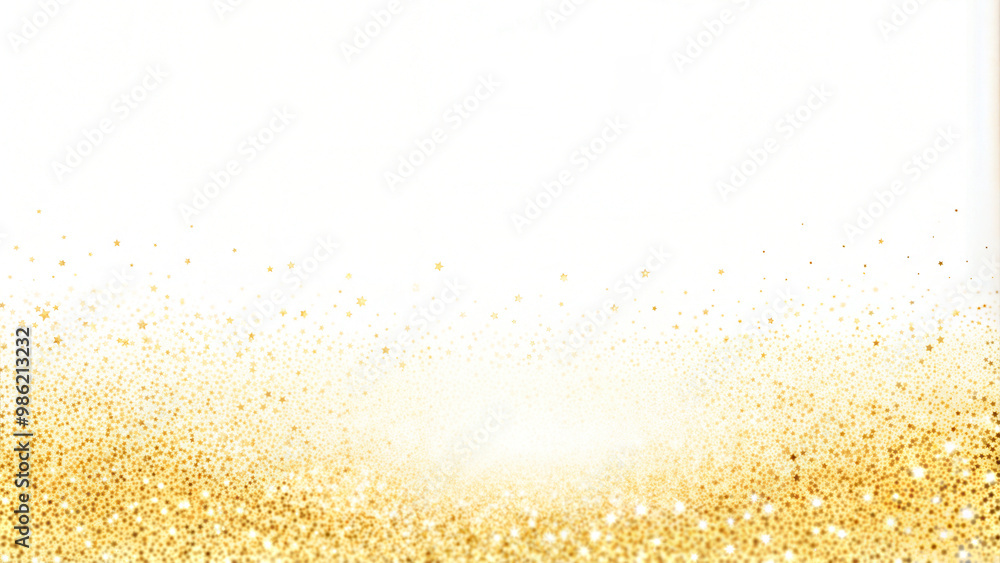 Elegant gold glitter background with stars and copy space, festive and celebratory design Elegant gold glitter background with stars and copy space, festive and celebratory design