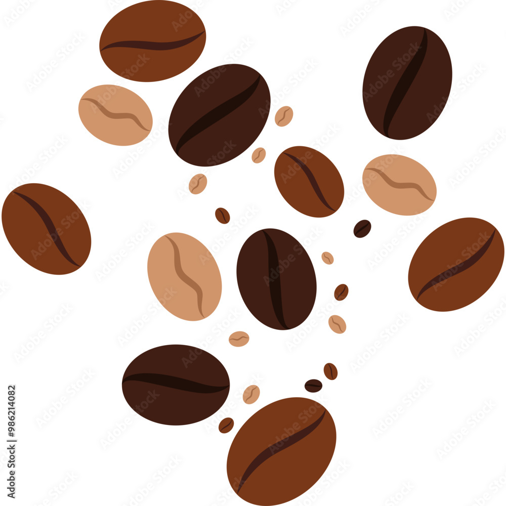 Obraz premium Coffee Beans Illustration