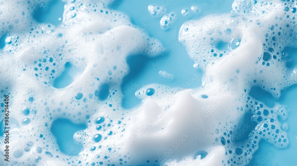 Abstract blue and white foam texture with bubbles. Abstract blue and white foam texture with bubbles.