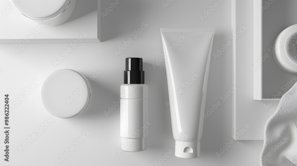 Sleek Male Skincare Mockup: Realistic Display for Branding Sleek Male Skincare Mockup: Realistic Display for Branding