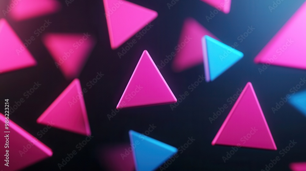 A vibrant abstract image featuring pink and blue triangles against a dark background, creating a dynamic and modern visual effect. A vibrant abstract image featuring pink and blue triangles against a dark background, creating a dynamic and modern visual effect.