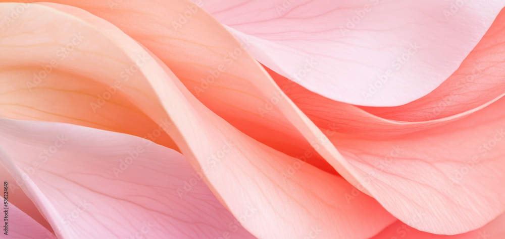 A pink and orange flower with a wavy stem A pink and orange flower with a wavy stem