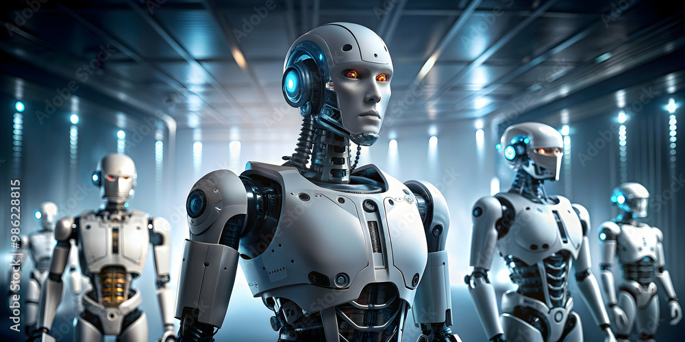 Hyper realistic models of robots and artificial intelligence, technology, futuristic, innovation, artificial, engineering Hyper realistic models of robots and artificial intelligence, technology, futuristic, innovation, artificial, engineering