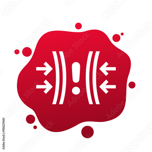 high pressure icon, vector pictogram