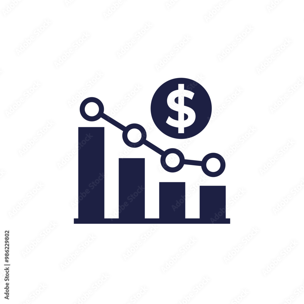 recession or financial crisis icon recession or financial crisis icon