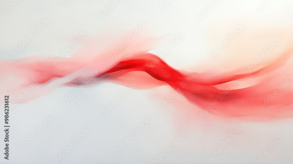 A red and white swirl of paint on a white background A red and white swirl of paint on a white background