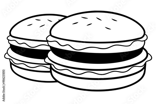 burger silhouette icon style, white back ground