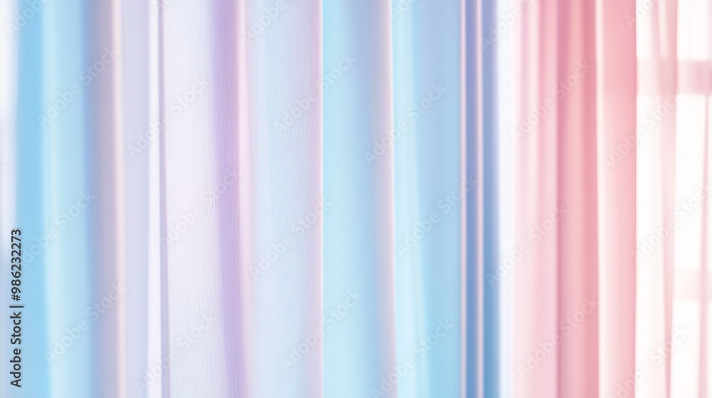A colorful curtain with a pink stripe A colorful curtain with a pink stripe