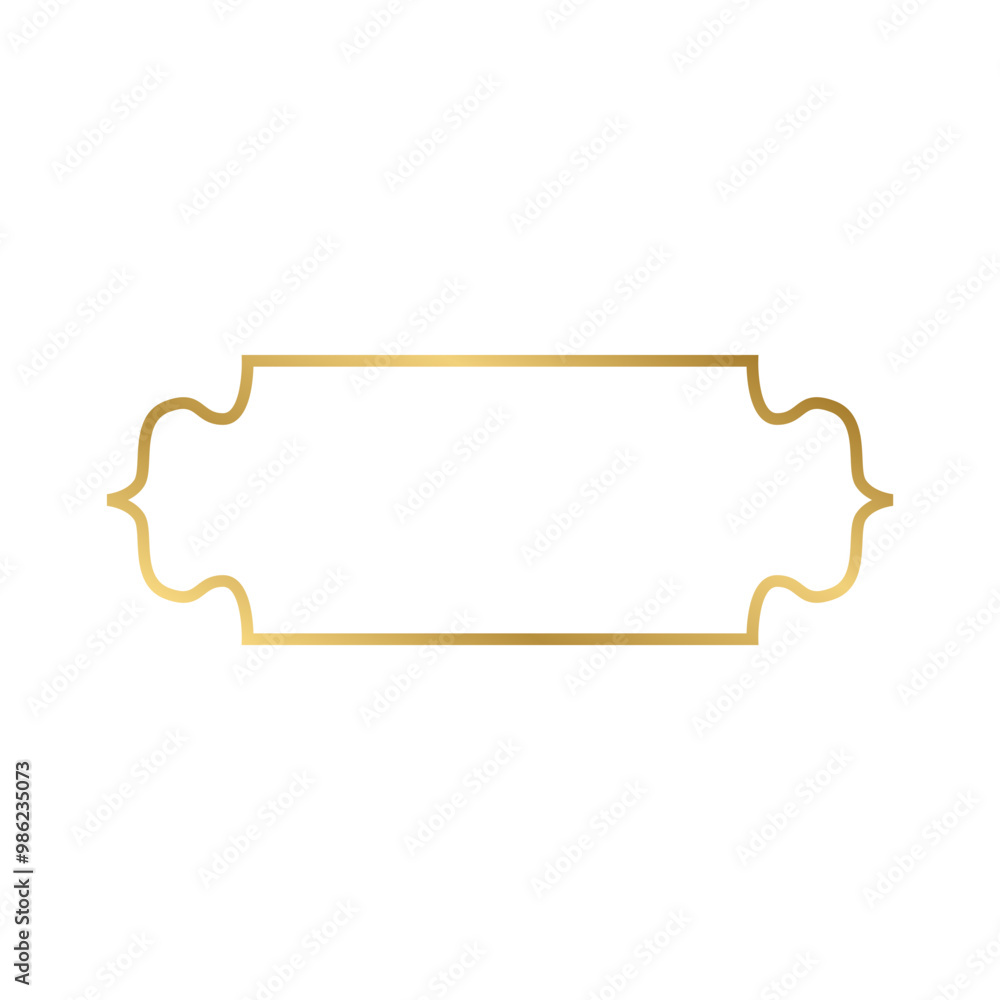Islamic outline label Islamic outline label