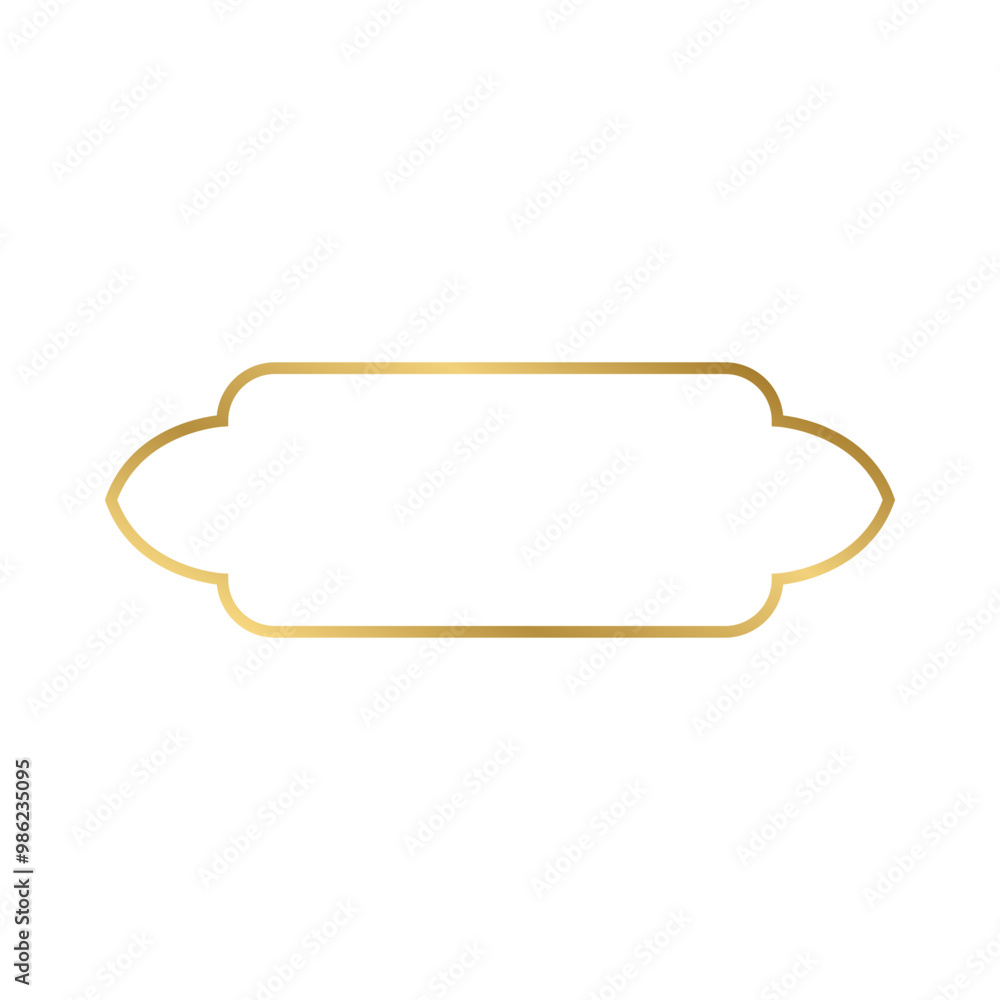 Islamic outline label Islamic outline label