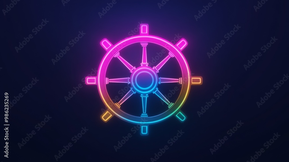 A neon color wheel with a rainbow effect A neon color wheel with a rainbow effect