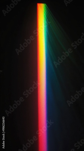 Rainbow light streak