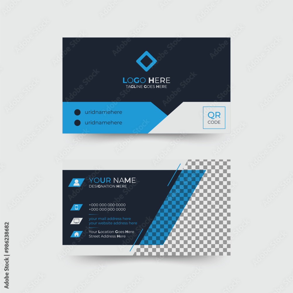 Modern Flat business card template design for business promotion Modern Flat business card template design for business promotion
