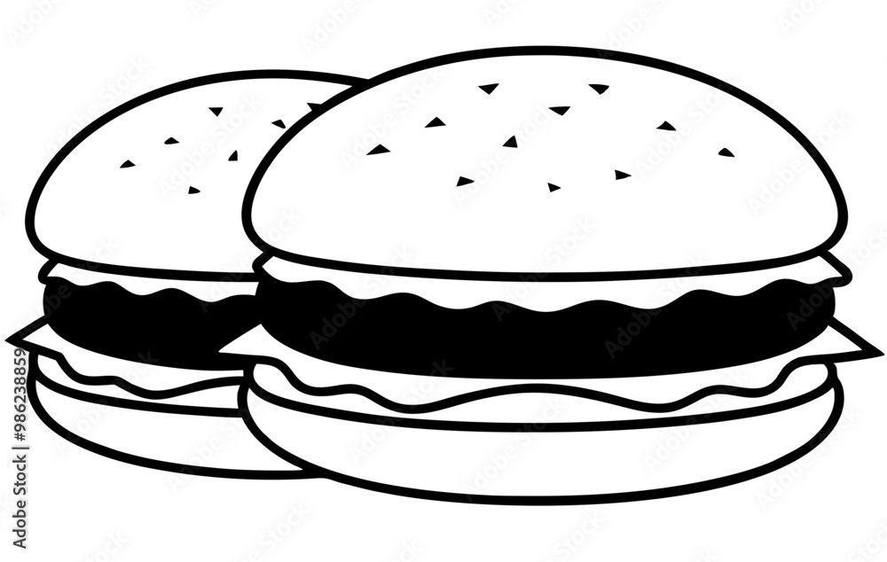 burger silhouette black icon vector burger silhouette black icon vector