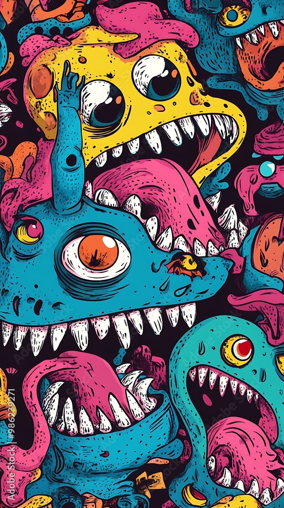 Colorful Monster Character Illustration Colorful Monster Character Illustration