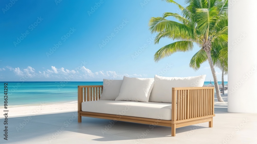 Relaxing Lounge in Tropical Beach Paradise Relaxing Lounge in Tropical Beach Paradise
