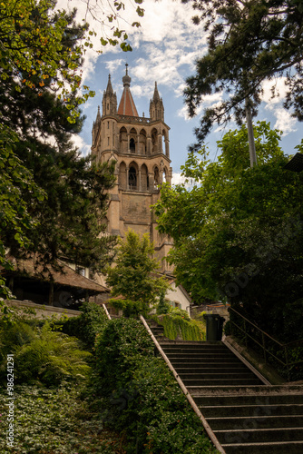 Cathedral of Notre Dame of Lausanne is a church located in the city of Lausanne, in the canton of Vaud in Switzerland photo