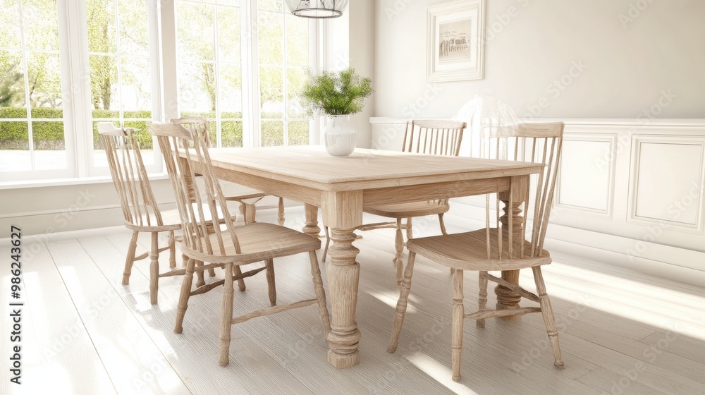 Bright and Airy Modern Dining Room Interior Bright and Airy Modern Dining Room Interior