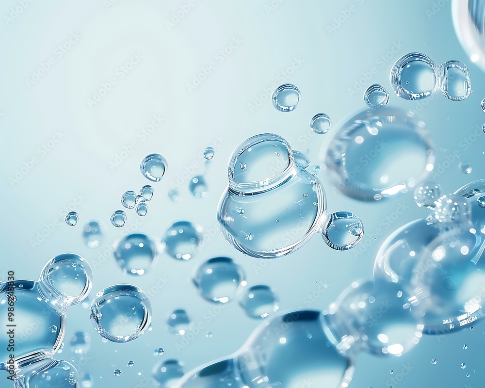 Abstract Blue Water Bubbles Background Abstract Blue Water Bubbles Background