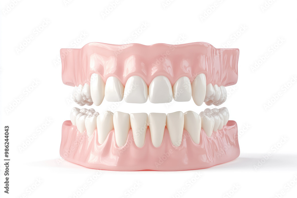 Obraz premium Explore a detailed set of dental premolar teeth 3D models designed for dental health and hygiene concepts, rendered in high quality on a white background.