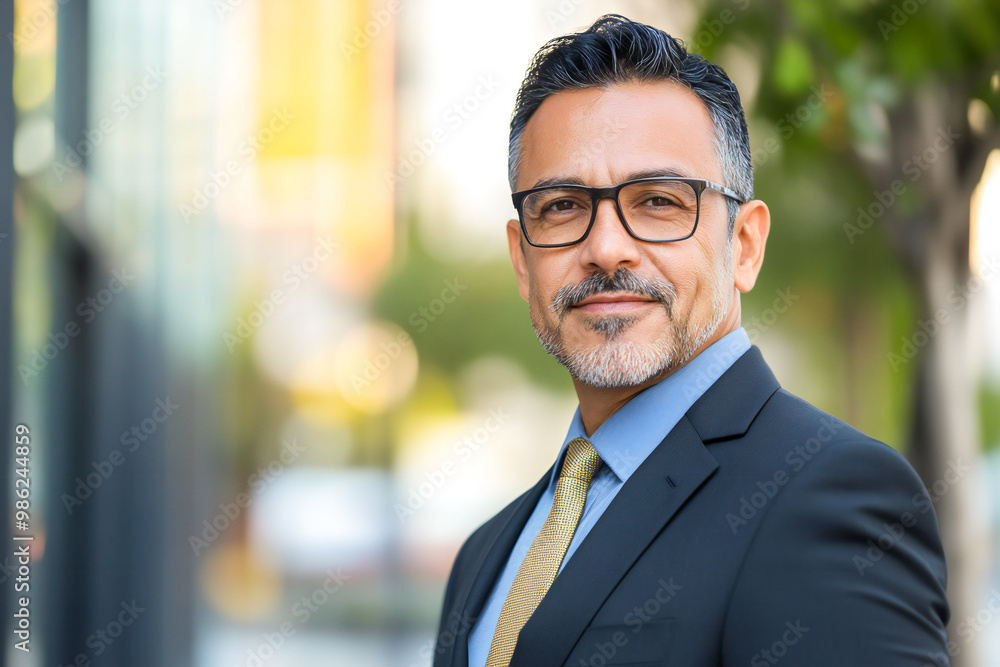 business portrait of a mature middle-aged man in suit outdoors business portrait of a mature middle-aged man in suit outdoors