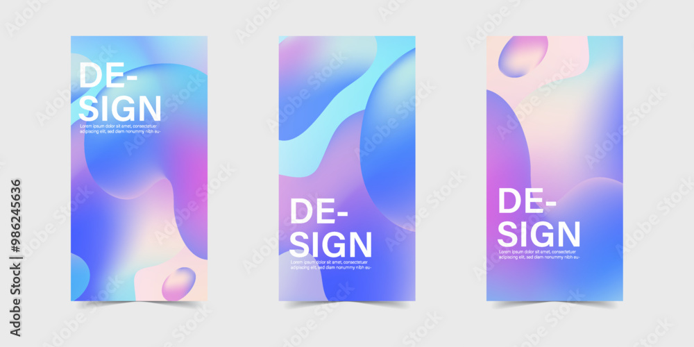 Abstract color standing banner background design templates Abstract color standing banner background design templates