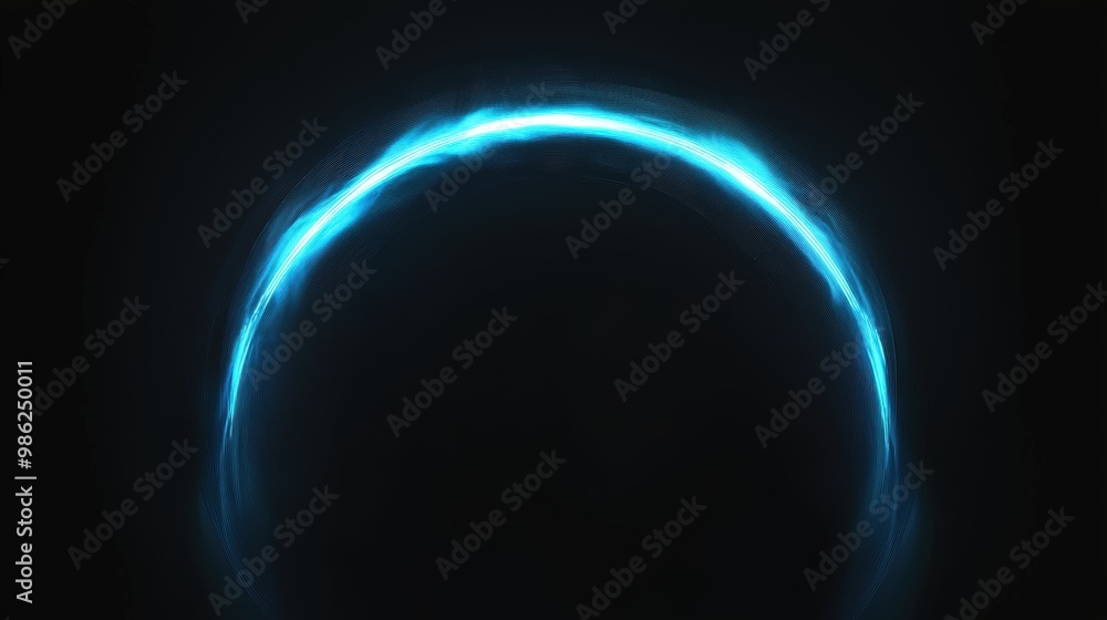 Obraz premium Abstract blue glow ring