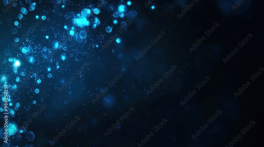 Obraz premium Abstract blue bokeh background