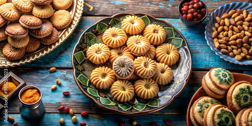 Wallpaper Mural Traditional Middle Eastern cookies prepared for the celebration of Eid al-Fitr , Islamic, Feast, Celebration, Dessert Torontodigital.ca
