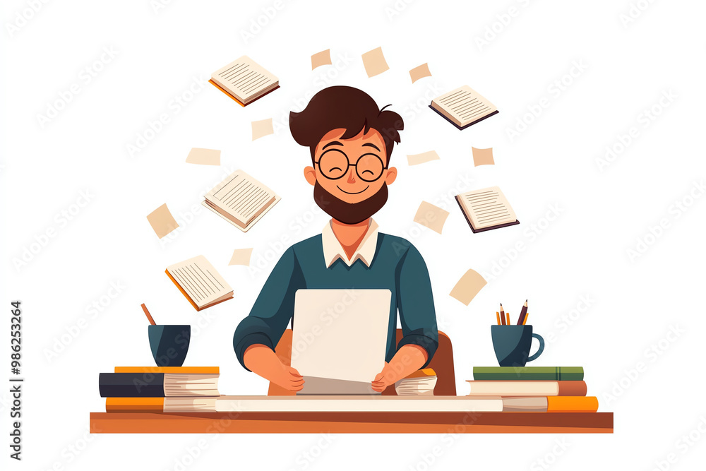 Personal productivity system, managing tasks, flat design illustration Personal productivity system, managing tasks, flat design illustration