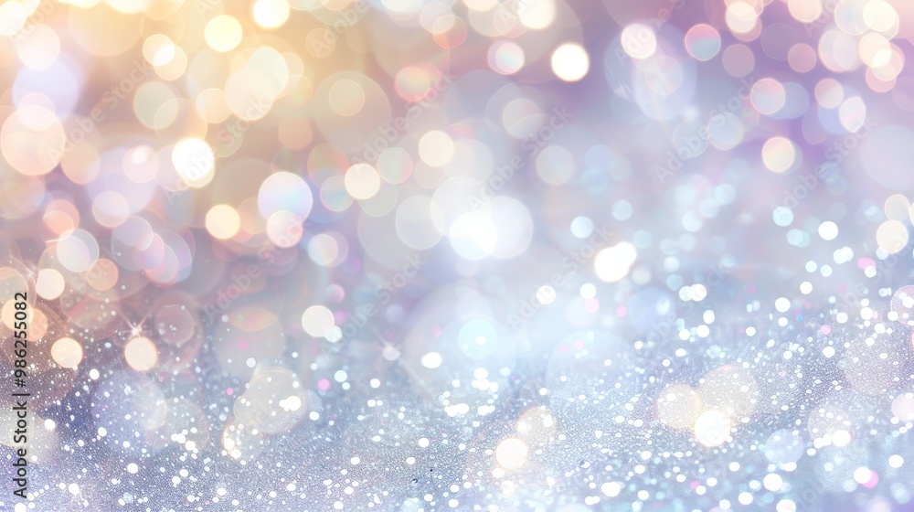 Obraz premium Elegant Bokeh Background with Glitter and Soft Pastel Colors.