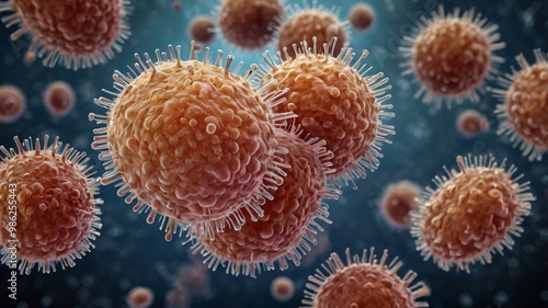 Streptococcus pyogenes, soft focus, Microscope Biology