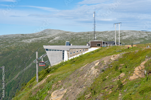 Fjellheisen cable car station on Mount Storsteinen in Tromso, Norway