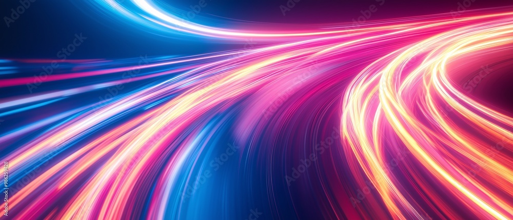 abstract glow blue and purple curved light lines background abstract glow blue and purple curved light lines background