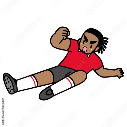 Football Soccer Player Tackle