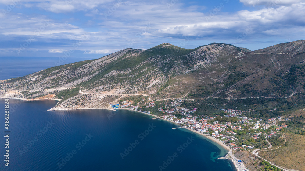 Cinarli Village view from sea in Marmara Island of Turkey. Aerial view of Marmara island Cinarli , Turkey. Marmara island view from sea in Turkey. Cinarli Village view from sea in Marmara Island of Turkey. Aerial view of Marmara island Cinarli , Turkey. Marmara island view from sea in Turkey.