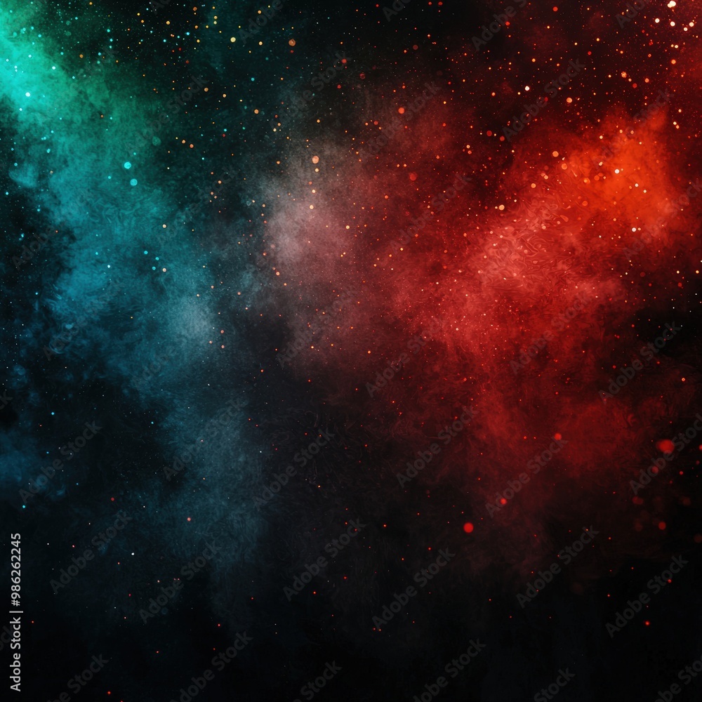 Obraz premium Red & blue nebula